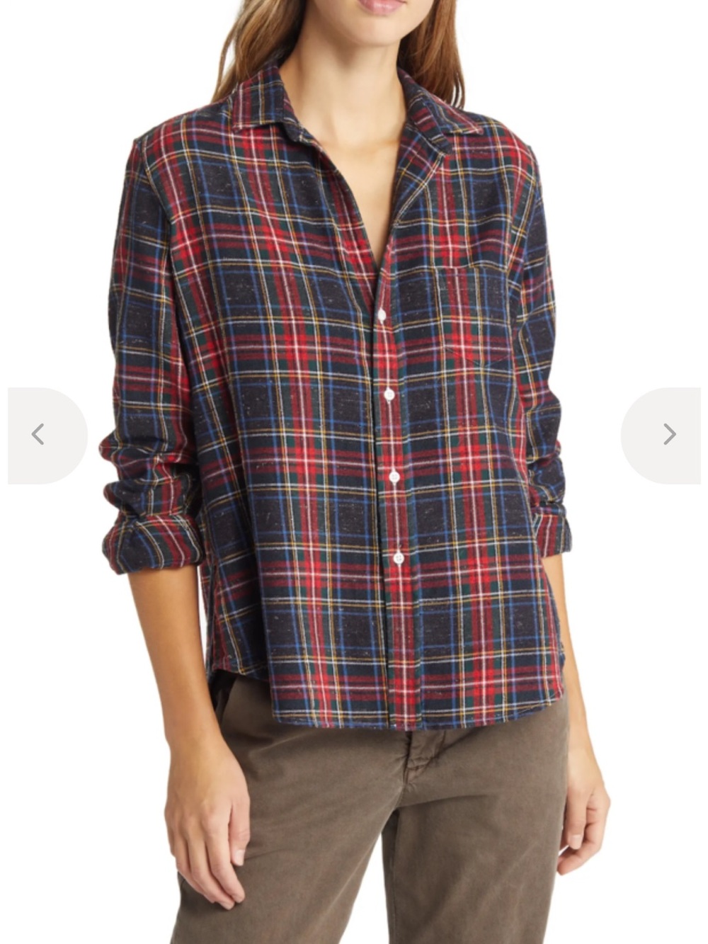 Frank & Eileen Plaid Button-Down Shirt - Red, Navy & Green size large